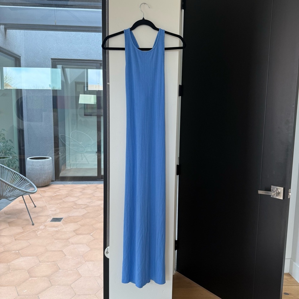 L*Space Francesca Ribbed Blue maxi dress